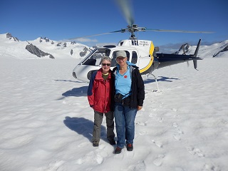 Auf dem Schneefeld des Franz Josef Glacier