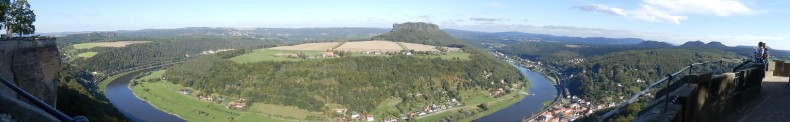 Blick von der Festung Königstein zum Lilienstein
