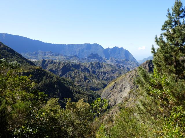 Blick vom Anfang des Weges Richtung Cilaos