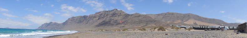 Panorama auf die Kstentour bei Famara