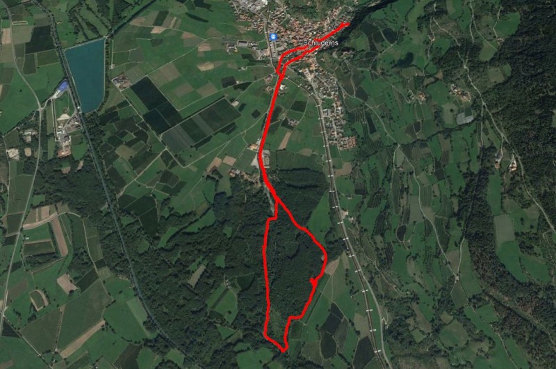 Strecke auf Google Earth